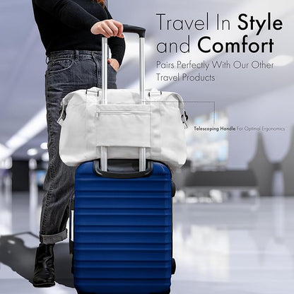 (Not Made In China) Carry-On Luggage Hardside Spinner, 4 Wheels, Lightweight and Expandable 22 Inch Suitcase Rolling Carryon (Navy Blue)