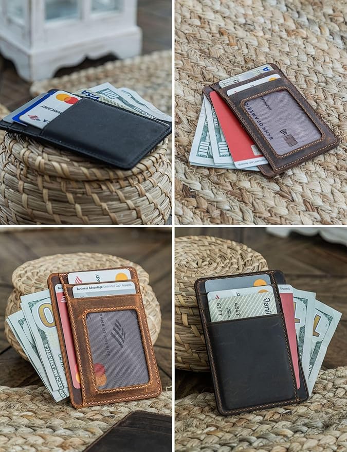 Handcrafted Genuine Leather Wallets, Minimalist Cardholders, and Passport Covers, Handmade Gift