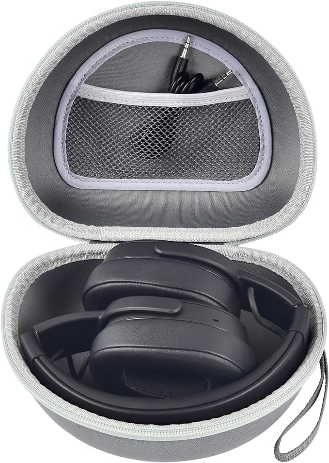 Headphone Case for Skullcandy Crusher/Hesh/Evo Wireless Over-Ear Bluetooth Earphones, for Beats Studio Pro/ 3/Solo 4/3/2 Headphones and More Noise Cancelling Foldable Headset - Hard Box Only - Grey