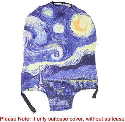 MosaiRudo Thicker Luggage Cover Elastic Suitcase Cover Protector Fits 18-32 Inch Suitcase Travel Accessories (Starry Sky, XL)