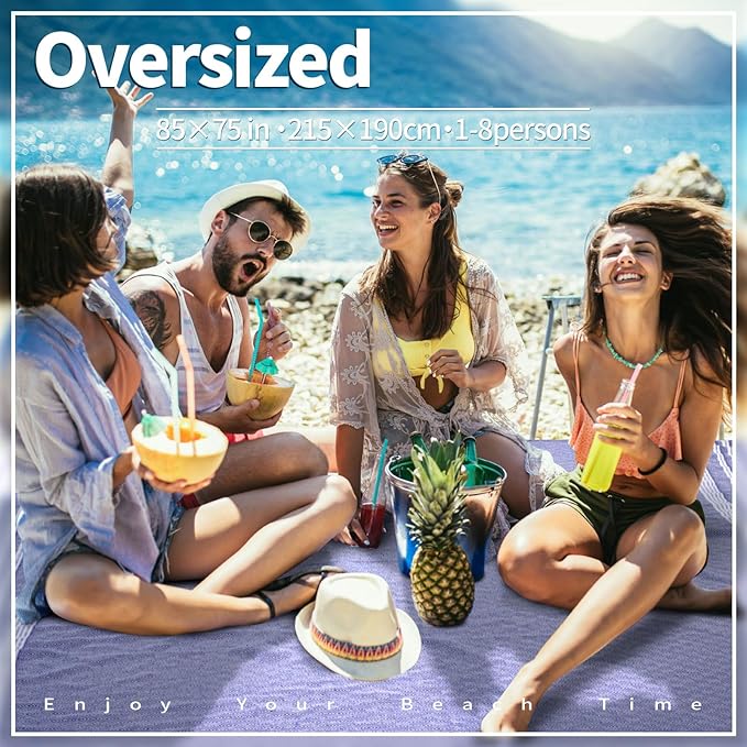 Genovega Oversized Giant Turkish Beach Towel Blanket Extra Large XXL Lightweight Quick Dry Sand Free Boho Throw Pool Cloud Sandrpoof Blankets Women Men Big Jumbo Wide 2 Person Size Black L