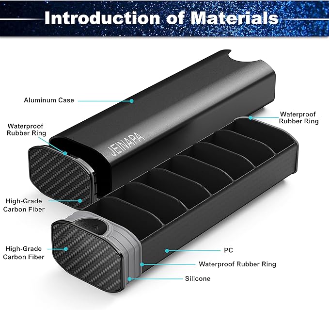 Extra Large Pill Organizer 7 Day, Aluminum Daily Pill Box, Weekly Travel Pill Case, Cute Pill Holder to Hold Vitamins, Medicines, Pills, Supplements