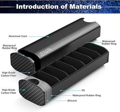 Extra Large Pill Organizer 7 Day, Aluminum Daily Pill Box, Weekly Travel Pill Case, Cute Pill Holder to Hold Vitamins, Medicines, Pills, Supplements