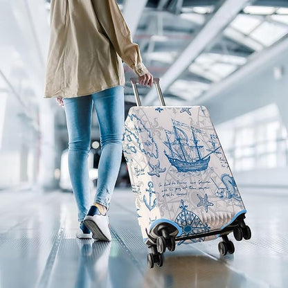 Travel Luggage Cover Suitcase Protector Fits 18-32 Inch Wheel Covers PatternedTravel Related Items Flower Luggage Protector Elastic M