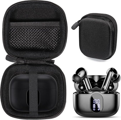 getgear case for Btootos A90 Wireless Earbuds with Noise Cancelling Mic LED Display (Black)