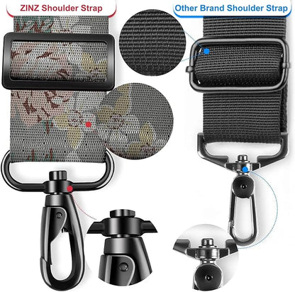 ZINZ 79.5" Universal Strap with Ultra-Thick Fixed Breathable Pad - Adjustable Heavy-Duty Shoulder Strap for Laptop, Crossbody, Luggage, Gym, Camera Bag and More,Gray Flower