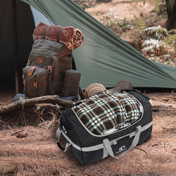 REDCAMP 85L/120L/140L Foldable Duffle Bag with Wheels, Large Travel Duffel Bag