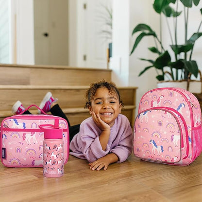 Wildkin 12-inch Kids Backpack – Padded, Adjustable, Ideal for Daycare & Travel - Rainbow Unicorns