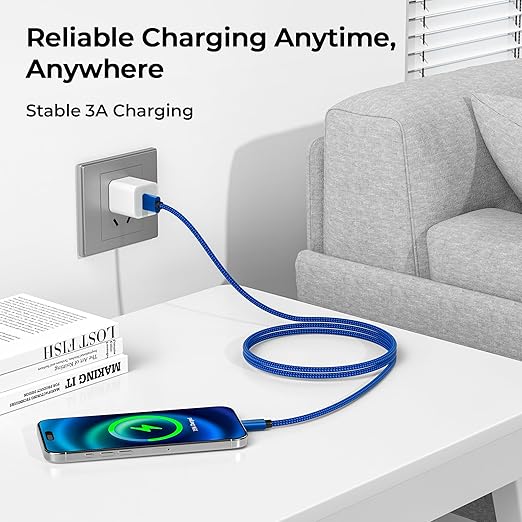 Basesailor USB Type C Charger Cable 3Pack 3.3/6.6/10FT,Charging Cord for iPhone 17 Air,Apple 16 15 Pro Max,Samsung Galaxy A10E A03s A14 A13 A12,A20 A21 A22,A33 A34,A42,A54 A53 A52 A51,S24 S23 S22 S21