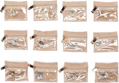 Angelina's Palace Jewelry Organizer Case Bridesmaid Gifts Travel Bag Vegan Leather Box for Necklace Earring Bracelet Ring(black)