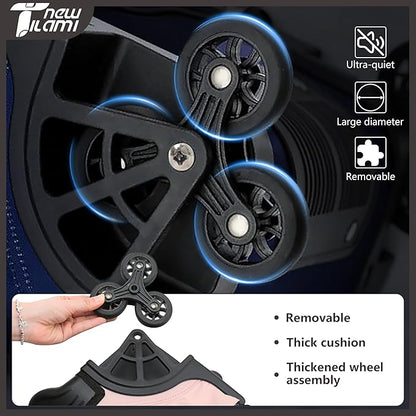 NEW TILAMI Rolling Backpack 16 Inch Wheeled Laptop Backpack with Wheels for Girls Boys School, Black