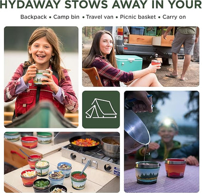 HYDAWAY 1.5-Cup Collapsible Insulated Bowl with Lid - BPA-Free, Leak-Resistant, and Ultra-Compact for Travel, Camping & Everyday Meals