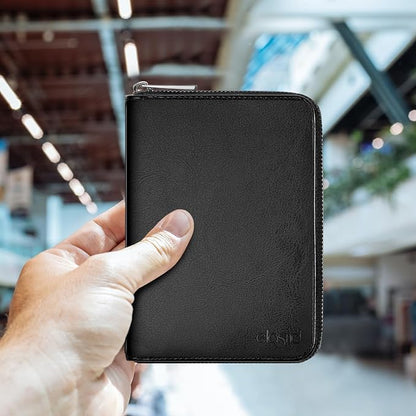 Passport Wallet, Passport Holder for Travel Family, Ultra Large Storage up to 3 Pockets. RFID Passport Cover Case with Zipper Closure