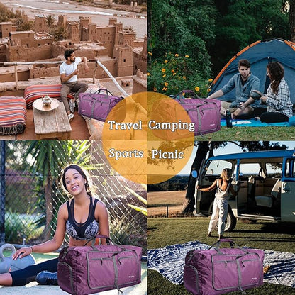 Woogwin Travel Duffel Bag Large Foldable Waterproof Overnight Bag for Beach Swim Bags Pool Sports Gym