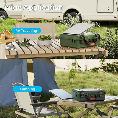 Starlink Mini Case, Hard Waterproof Travel Case for Mini Starlink with Molded Foam for Accessories, Lockable Storage Bag Green