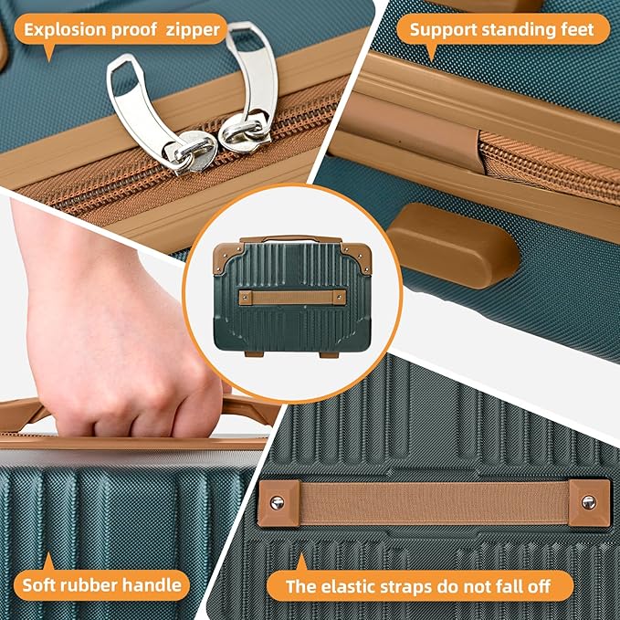 14inch Hard Shell Cosmetic Organizer Travel Train Hand Luggage Small Portable Carrying Suitcase Makeup Case Bag for Women Toiletry