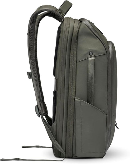 NOMATIC 14L Travel Pack - Water Resistant Laptop Bag - TSA-Ready Expandable Backpack (Olive)