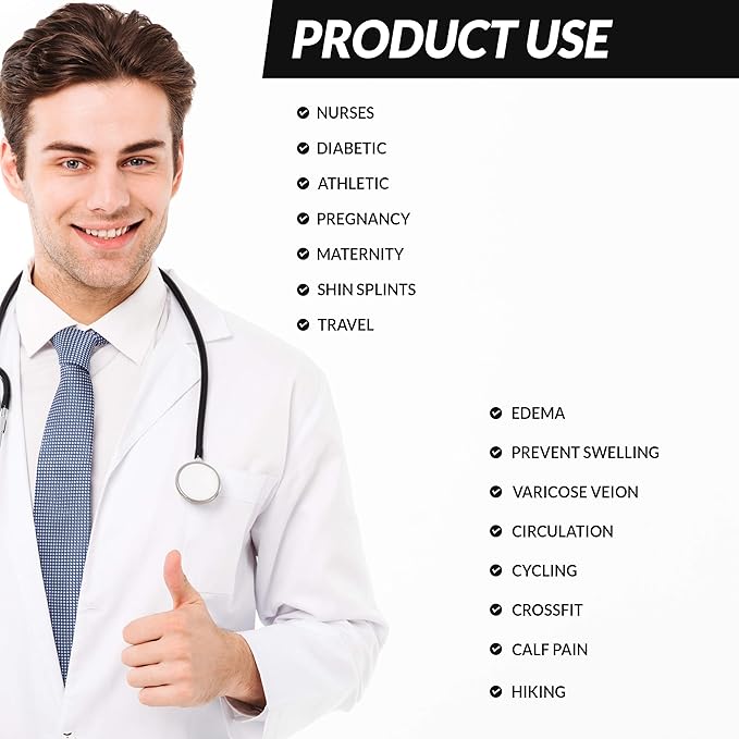 Thirty48 Elite Compression Socks Women & Men Graduated 20-30mmHg for Running, Athletic, Flight Sock - Performance & Recovery