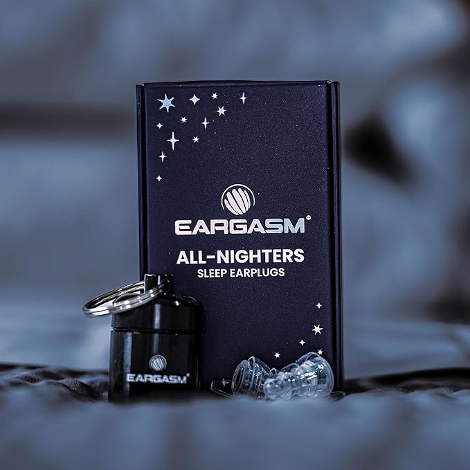 Eargasm All-Nighters Earplugs Standard - Noise Reducing Night-Time Ear-Plugs for Sleeping, Studying, Blocking Snoring - Perfect for Reducing Noise While Sleeping, Enhancing Focus While Studying & More