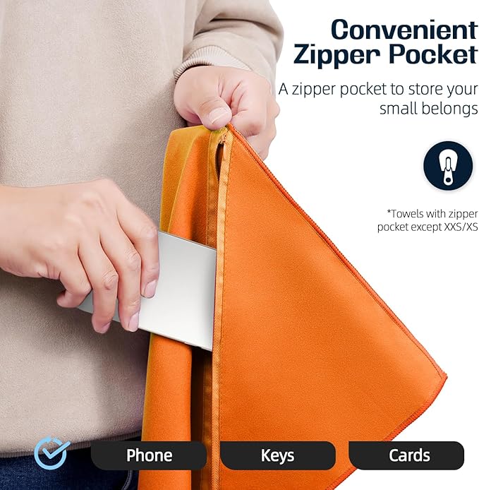 BAGAIL Camping Towel with EVA Case, Compact & Ultra Soft Microfiber Travel Towel - Super Absorbent & Lightweight Quick Dry Towels for Sports, Beach, Gym, Backpacking, Hiking and Yoga