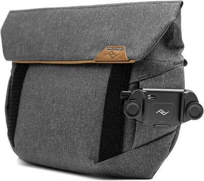 Peak Design Field Pouch V2, Charcoal, 2-in-1 Organizer and Sling Bag, Adjustable Shoulder Strap and Integrated Belt Loops, Weatherproof Nylon Canvas, Organizer Pouch or Carry Bag for Men and Women