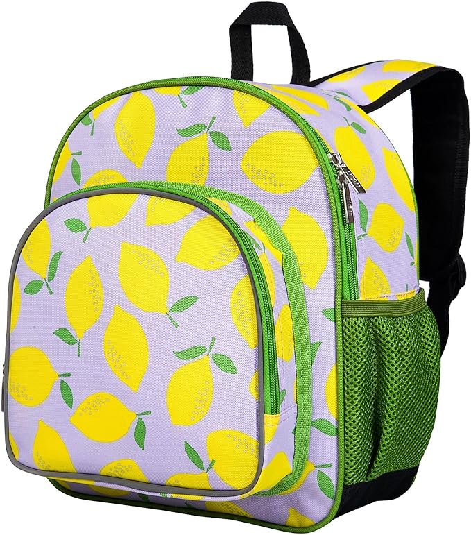 Wildkin 12-inch Kids Backpack – Padded, Adjustable, Ideal for Daycare & Travel - Lilac Lemonade