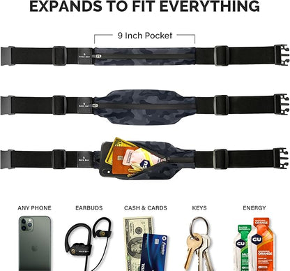 Back Bay Slim Running Belt for Women & Men [Fits ALL Phones], Runners Fanny Pack for Men, Money Belt, Running Gear Gift, Waist Bag Workout Gear, iPhone Runner's Phone Holder Waist Pack
