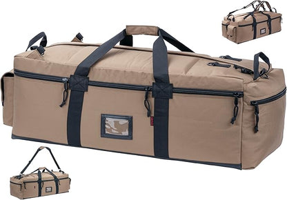 Large Military Duffle Bag Tactical Gear Load Out Bag Deployment Cargo Bag Travel Sports Equipment Duffel Luggage Bag with Backpack Straps 90L