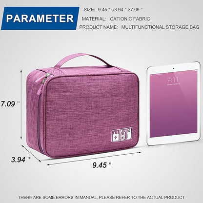 SELLYFELLY Electronics Organizer Travel Universal Cable Organizer Bag Waterproof Electronics Accessories Storage Cases for Cable, Charger, Phone, USB, SD Card, Hard Drives, Power Bank, Cords