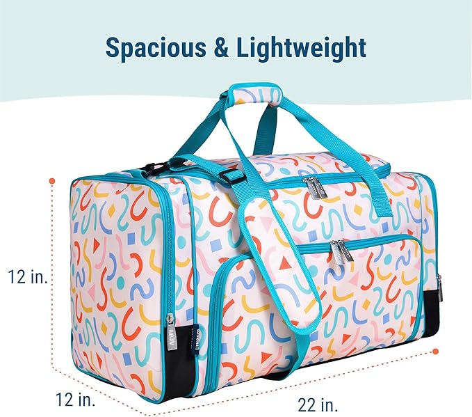 Wildkin Kids Weekender Duffel Bag – Carry-On Size for School, Travel, & Sleepovers
