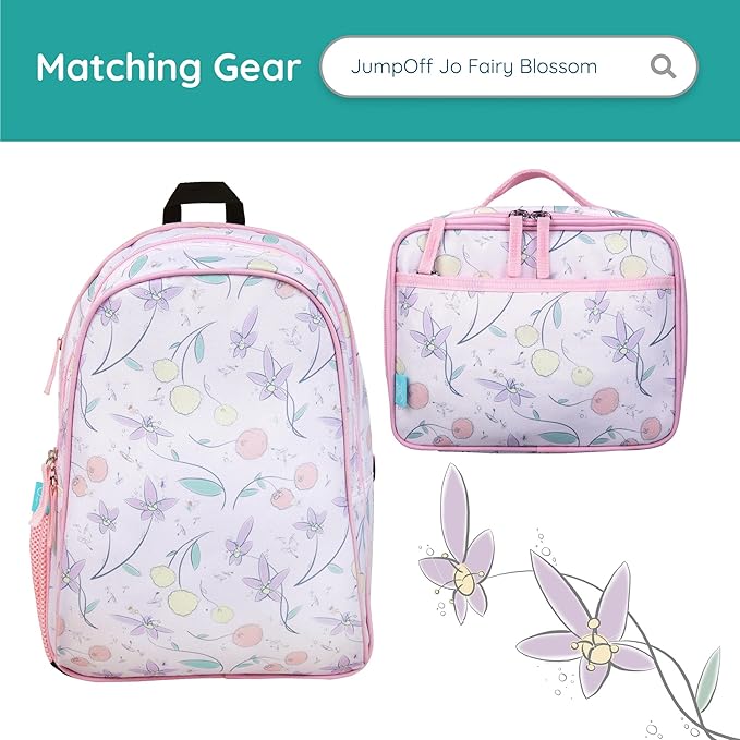 JumpOff Jo by Wildkin Overnighter Duffel Bag – Lightweight Travel Bag for Kids - Fairy Blossom