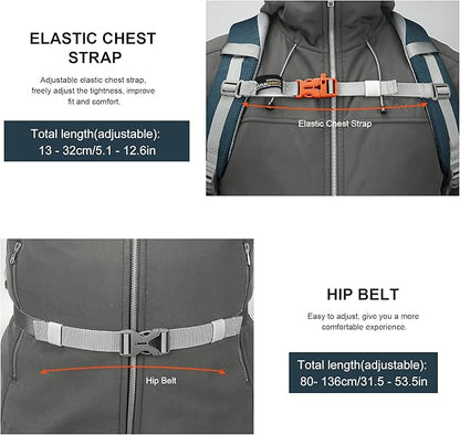 MOUNTAINTOP 25L/40L Hiking Backpack,Lightweight Travel Backpack for Men Women Outdoor Backpacking, Camping