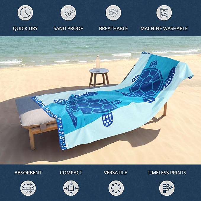 LANE LINEN Beach Towels 6 Pack, Oversized Pre-Washed Large Stylish Pool Towels for Adults, Quick Dry Lightweight Travel Towel, 39"x71" - Coral Beach