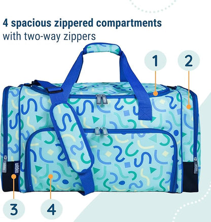 Wildkin Kids Weekender Duffel Bag – Carry-On Size for School, Travel, & Sleepovers