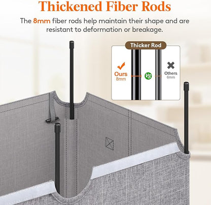 Lifewit 145L Laundry Basket with Lid, Large Laundry Hamper with Plastic Handles and Removable Bag, Foldable Tall Dirty Clothes Hampers for Laundry for Laundry Room, Bedroom, Bathroom, Dorm, Light Gray