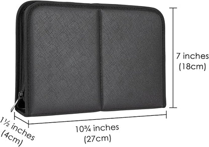 Makeup Brush Organizer Bag Standing Makeup Brushes Holder Travel Case, Professional Portable Cosmetic Storage Bag Foldable Makeup Brush Wrap Case for Men Women Artist Gift (Black)