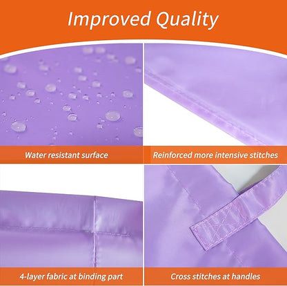 Polecasa Heavy Duty Large Laundry Bag with 130gsm Tear Resistant Fabric and Handles, Easy to Carry Durable Dirty Clothes Drawstring Bag, Perfect for College Dorm, Travel, 2 Pack 28”x36”,Purple