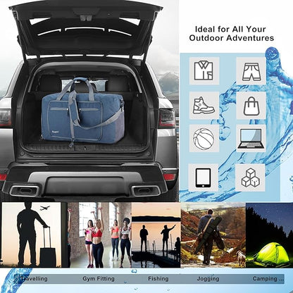 Woogwin Travel Duffel Bag Large Foldable Waterproof Overnight Bag for Beach Swim Bags Pool Sports Gym