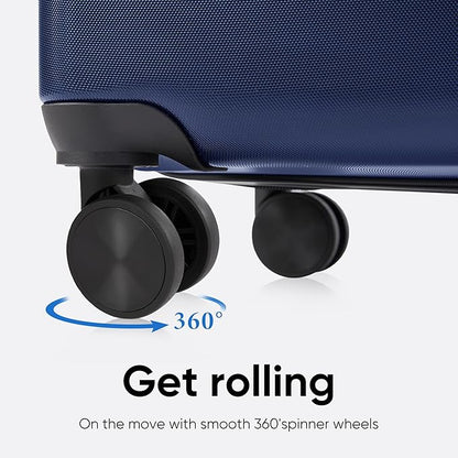 OLIXIS 20 Inch Carry-On Luggage, Hardside Suitcase with Spinner Wheels, Lightweight ABS Hard Shell Travel Luggage, TSA Approved Lock, Expandable Small Suitcase for Business & Travel–Blue