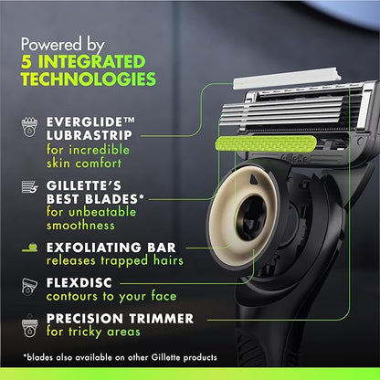 GilletteLabs With Exfoliating Bar Shaving Razor For Men, 1 Handle, 3 Blade Refills, Includes Travel Case for Convenient Storage On The Go, Holiday Gifts for Men