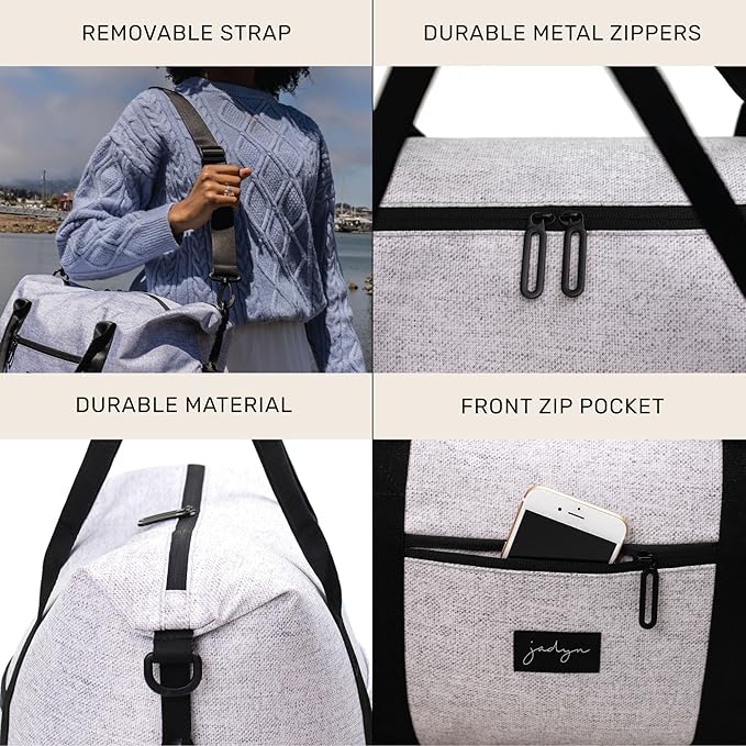 Jadyn Lola Travel Bag, Weekender/Overnight Duffel, Gym Tote Bag for Women, Men