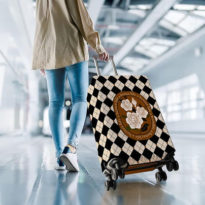 Travel Luggage Cover Suitcase Protector Fits 18-32 Inch Wheel Covers PatternedTravel Related Items Flower Luggage Protector Elastic S