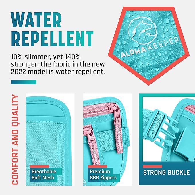 Hidden Money Belt for Travel for Men, Waist Wallet Anti Theft, RFID Passport Holder For Travel Men Or Women, Money Pouch, RFID Passport Holder