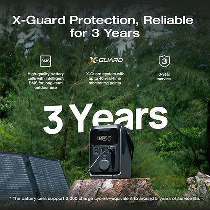 EF ECOFLOW TRAIL 300 DC Portable Power Station with Camping Lamp, 288Wh LiFePO4 Power Bank, Solar Generator, for Camping, Travel, and Emergency Power