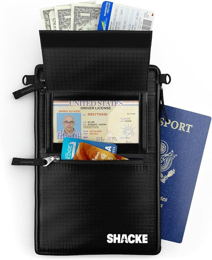 Shacke Hidden Travel Belt Wallet w/RFID Blocker