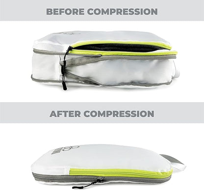 Beeyond Compression Packing Cubes Set - 6 Pieces for Travel and Luggage Organization, Includes Large & Small Cubes, Accessories Bag, and Laundry Bag