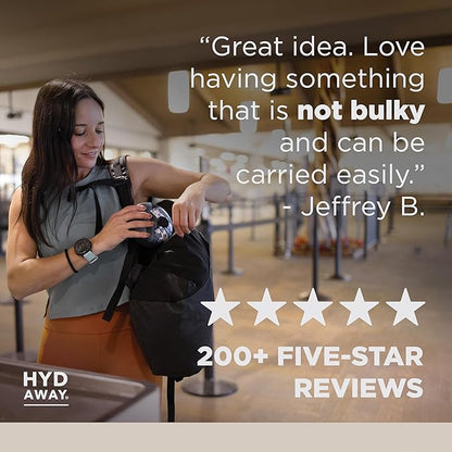 HYDAWAY Travel Case for Collapsible Bottles, Bowls & Cups - Protective Storage with Carabiner Clip - Durable, Water-Resistant, TSA-Friendly