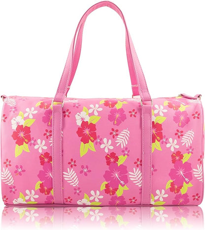 Disney Stitch Mini Duffle Bag for Girls | Small Travel Bag with Hawaiian Print | Lightweight Disney Overnight Bag with Adjustable Strap | Ages 3+