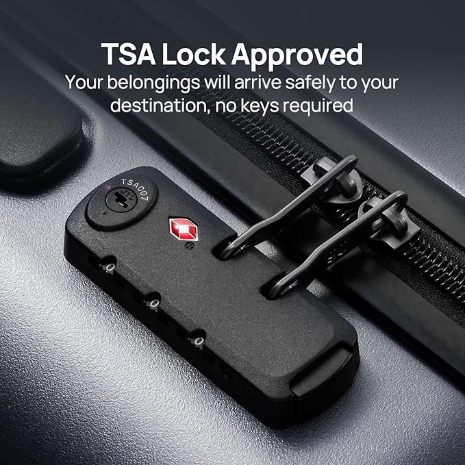 NINETYGO Medium Checked Luggage 24 Inch, Checking In Luggage with Smooth Spinner Wheels, Lightweight, Hard Shell PC Suitcase, Lightweight Travel Luggage, TSA Approved (Grey, Rhine Basic)