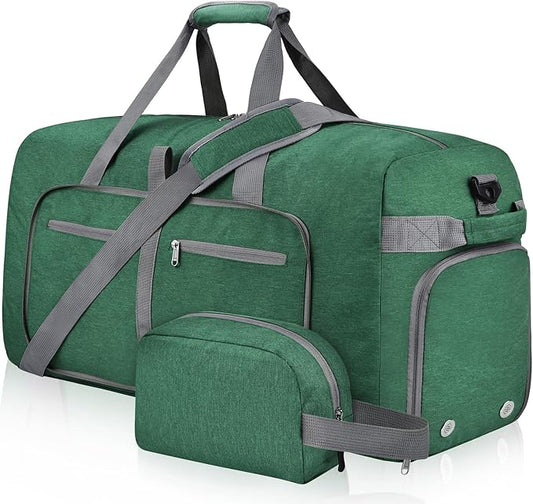 Felipe Varela Duffle Bag with Shoes Compartment and Adjustable Strap,Foldable Travel Duffel Bags for Men Women,Waterproof Duffel Bags